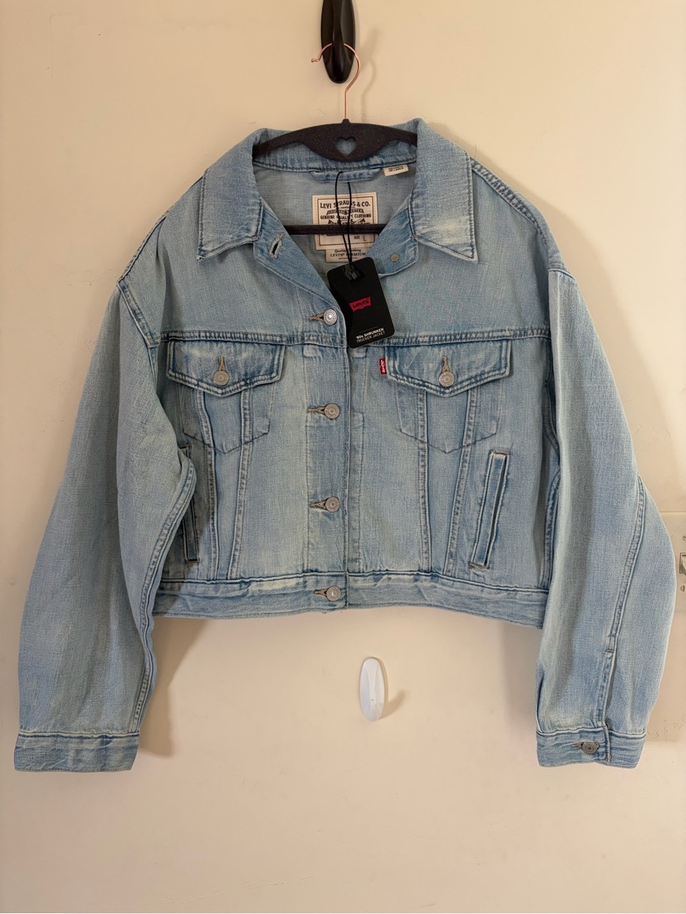 Levi's Light Blue Cropped Denim Jacket NWT